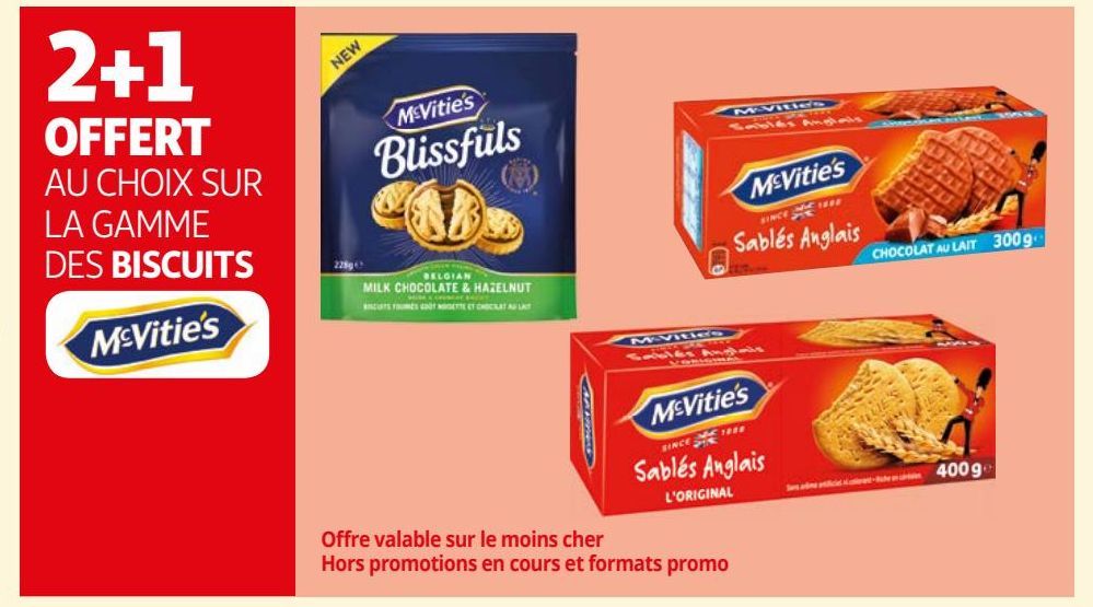 SUR LA GAMME DES BISCUITS M-VITIES