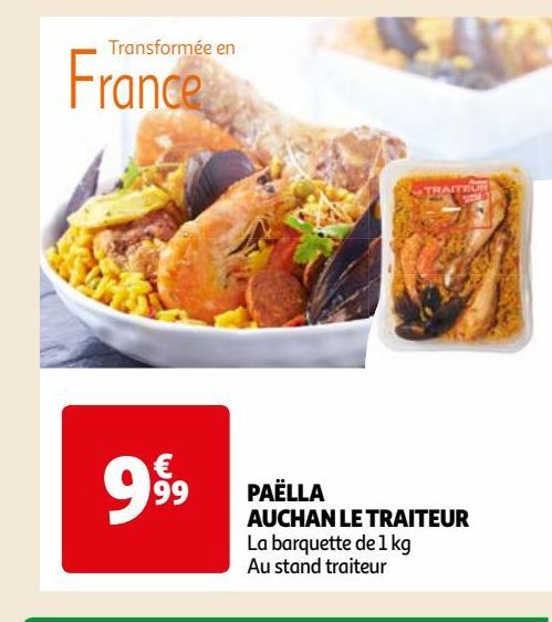 PAËLLA AUCHAN LE TRAITEUR