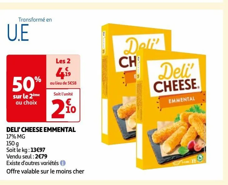 deli' cheese emmental