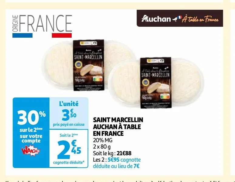 saint marcellin auchan à table en france