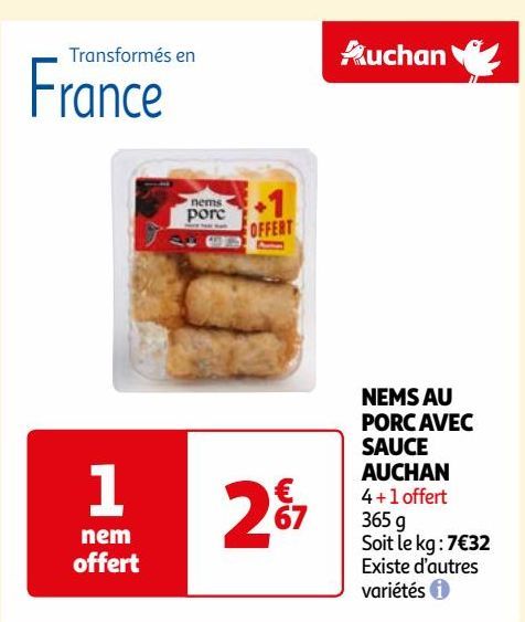 PORC AVEC SAUCE AUCHAN 