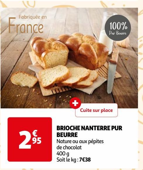 BRIOCHE NANTERRE PUR BEURRE