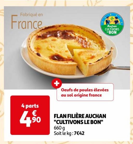 FLAN FILIÈRE AUCHAN "CULTIVONS LE BON"