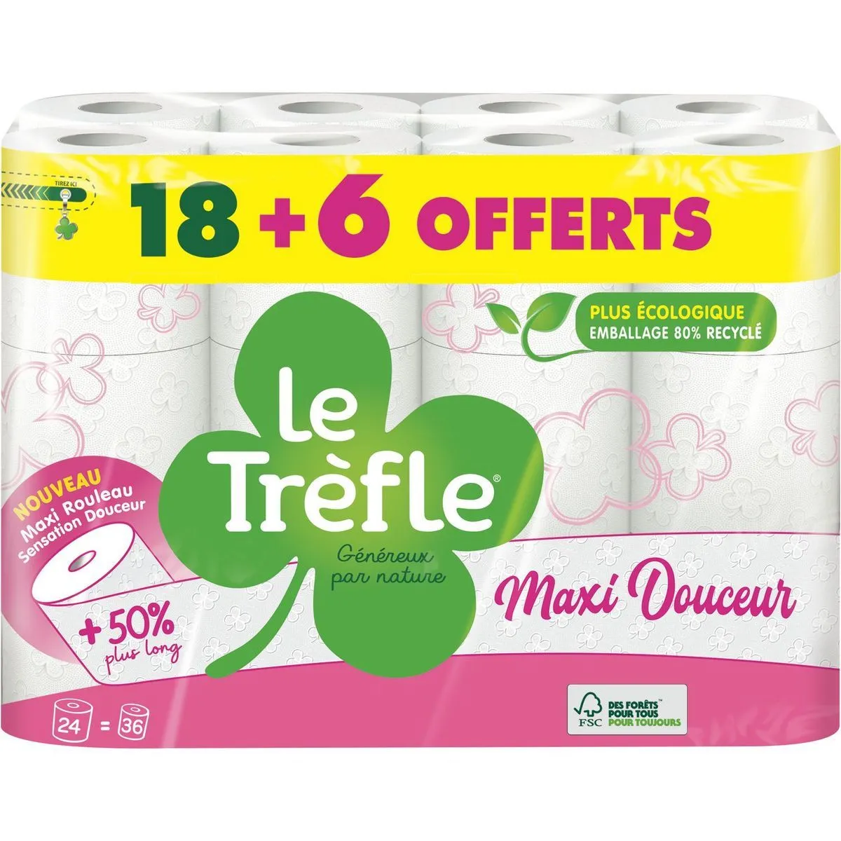 papier toilette maxi douceur blanc lotus