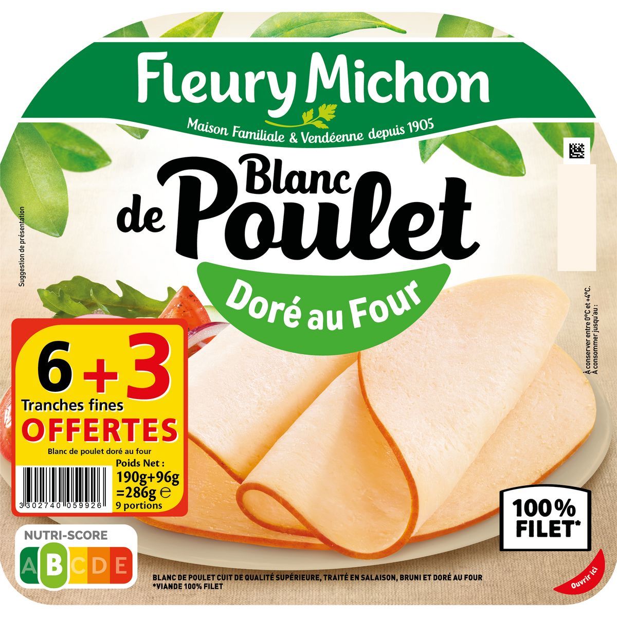 BLANC DE POULET DORÉ AU FOUR FLEURY MICHON