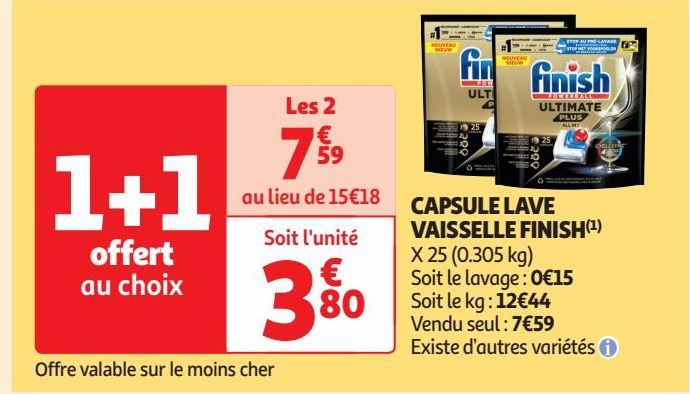 CAPSULE LAVE VAISSELLE FINISH