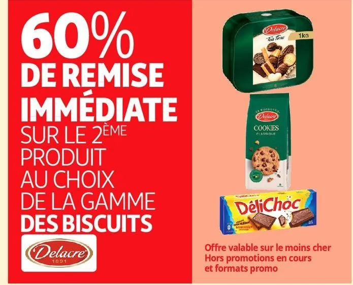 de la gamme des biscuits delacre