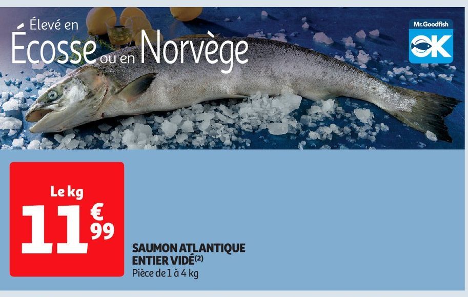 SAUMON ATLANTIQUE ENTIER VIDÉ