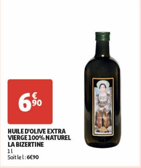 HUILE D'OLIVE EXTRA VIERGE 100% NATUREL LA BIZERTINE