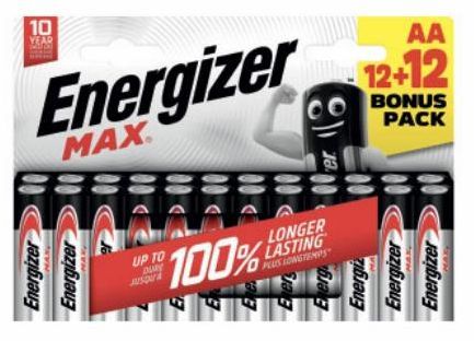 PILES MAX LR06 OU LR03 ENERGIZER 