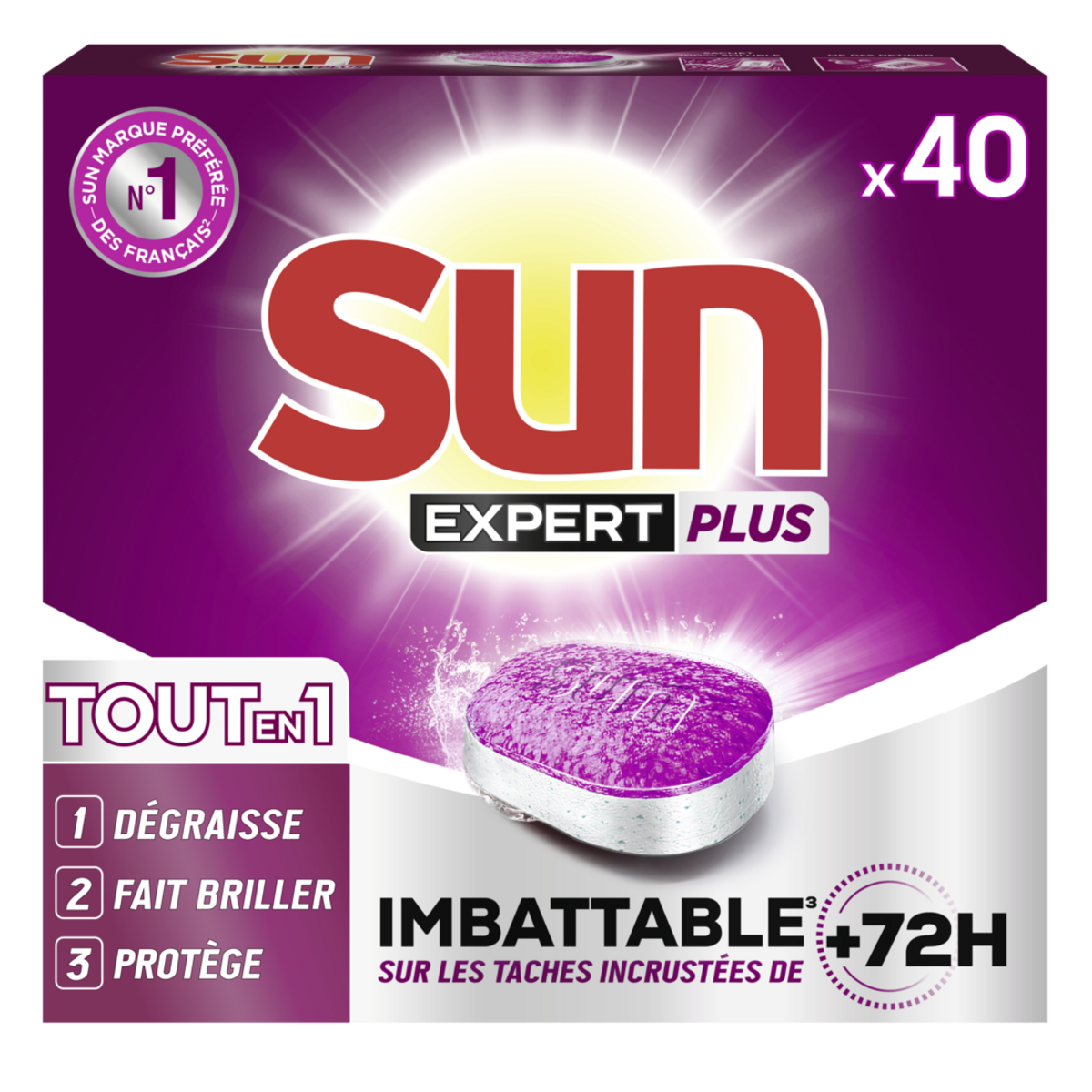 TABLETTES LAVE-VAISSELLE EXPERT PLUS SUN 