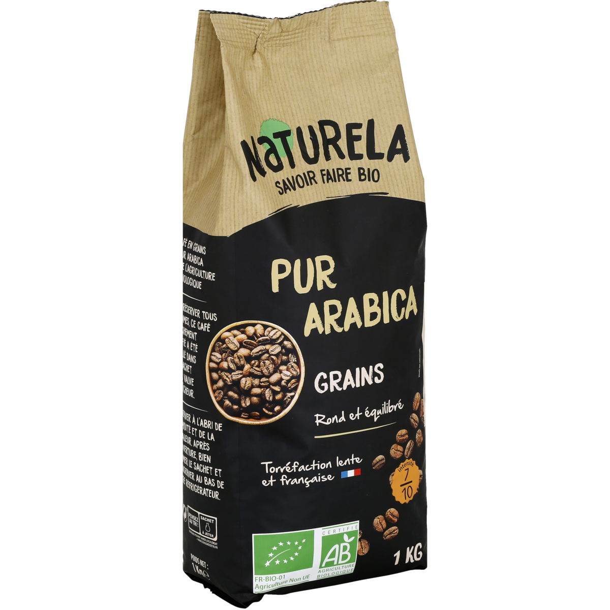 CAFÉ EN GRAINS BIO NATURELA 