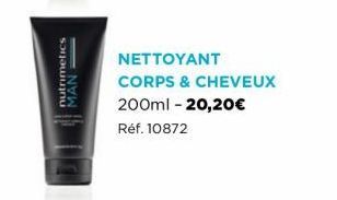 nutrimeticS  MAN  NETTOYANT CORPS & CHEVEUX 200ml -20,20€ Réf. 10872 