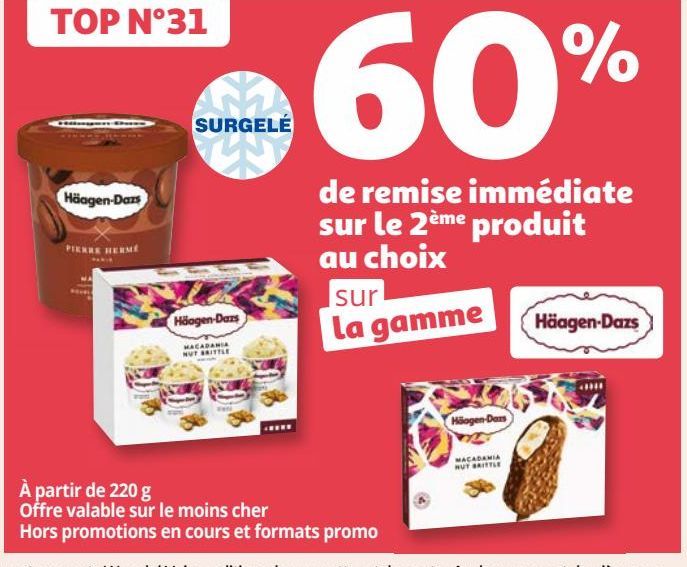 La gamme Häagen-Dazs