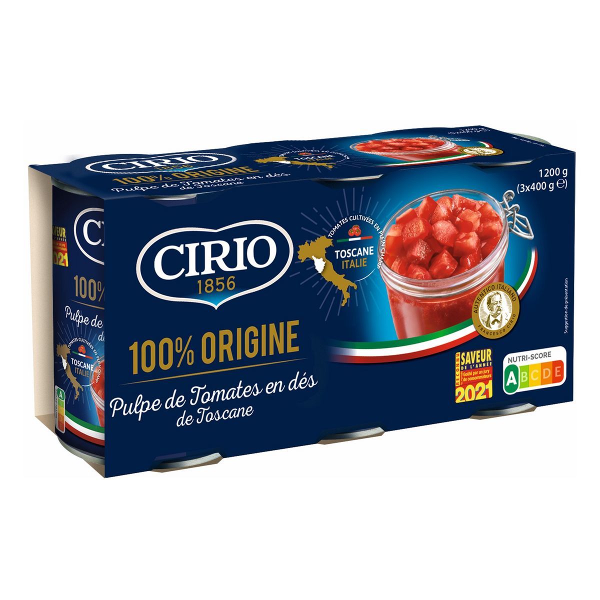 PULPE DE TOMATES EN DÉS DE TOSCANE CIRIO