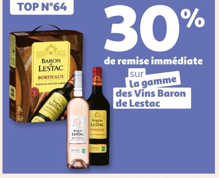 La gamme des Vins Baron de Lestac