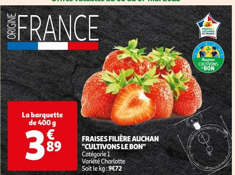 fraises filière auchan "cultivons le bon"