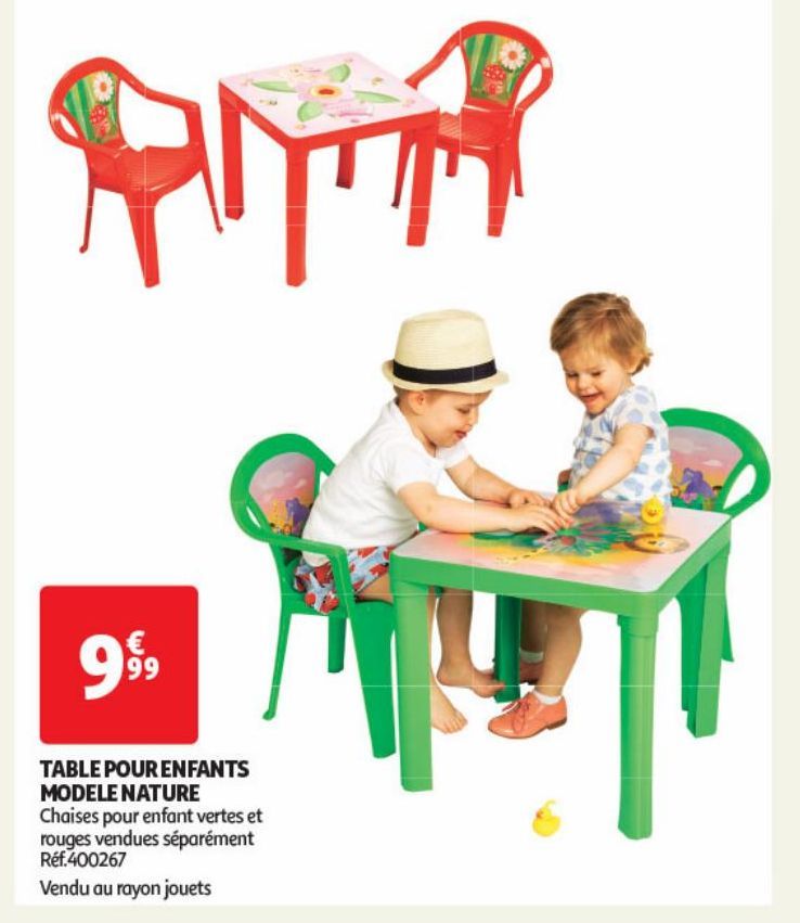 TABLE POUR ENFANTS MODELE NATURE