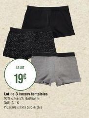 LE LOT  19€  Lot de 3 boxers fantaisies 95%e5% Hastan Taille 36 Plusieurs es disponibles 