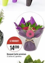 LE BOUQUET 14699  Bouquet bulle premium 15 brins et 3 germinis 