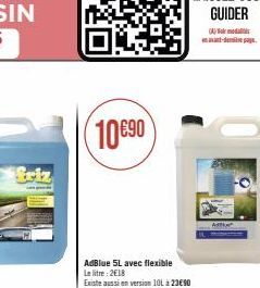 10€90  AdBlue 5L avec flexible Le litre: 2018  (A) Ted  -depe 