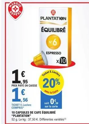 capsules de café e.leclerc