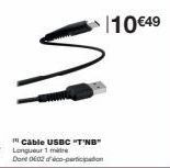 Cable USBC "T"NB"  Dore DE02-pro 