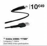 cable usbc "t"nb"  dore de02-pro 