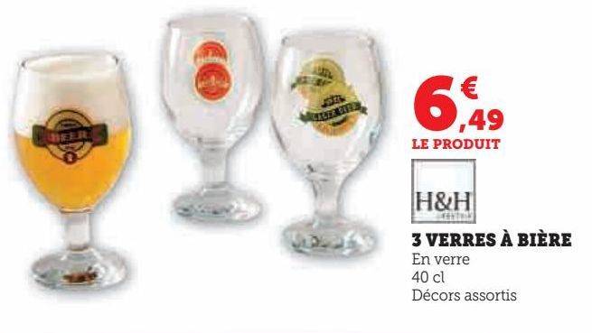 3 VERRES À BIÈRE