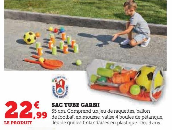 SAC TUBE GARNI