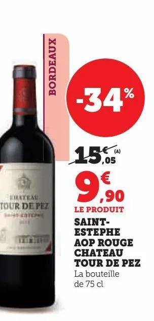 saintestephe aop rouge chateau tour de pez