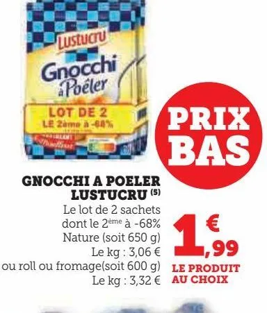 gnocchi a poeler lustucru