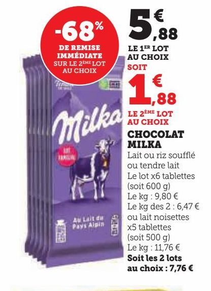 chocolats Milka