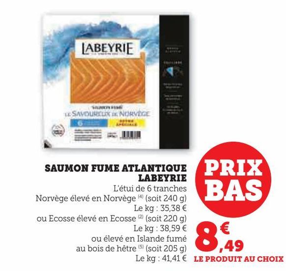 saumon fumé atlantique Labeyrie