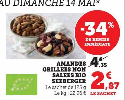 amandes grilles non salees bio seeberger