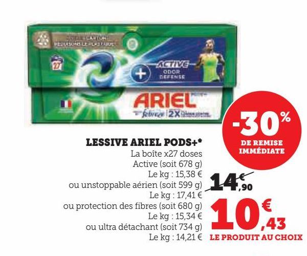 lessive Ariel Pods+