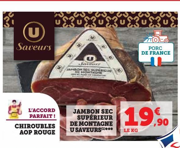 jambon sec superieur de montagne U saveurs