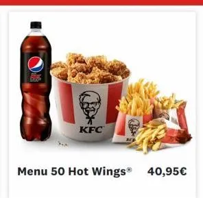 menu 50 hot wings® 40,95€  kfc 