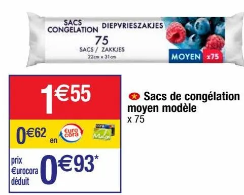 sacs congélation