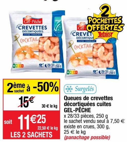 queues de crevettes