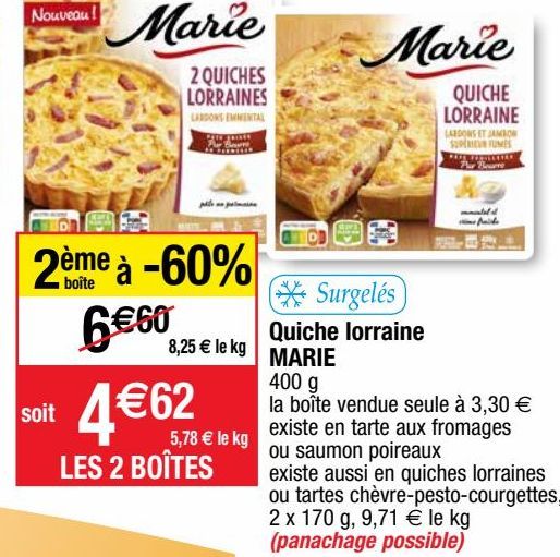 quiche lorraine Marie