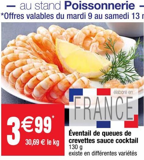 queues de crevettes