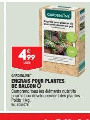 499  L'  GARDENLINE  GARDENLINE  ENGRAIS POUR PLANTES DE BALCON 