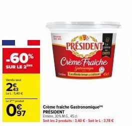 crème fraîche Président