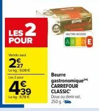 beurre carrefour