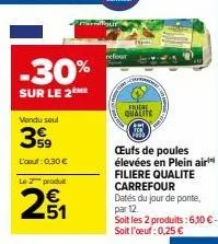 œufs carrefour