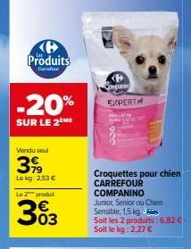 croquettes pour chien Carrefour