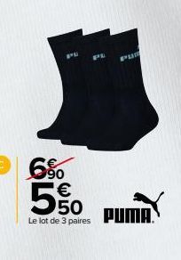 8P6  PL  6% €  550  Le lot de 3 paires  PLAS  PUMA. 