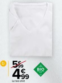 Ⓒ5%9 €  4.99  Le tee-shirt  FI  BIO 