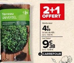 terreau universel Carrefour